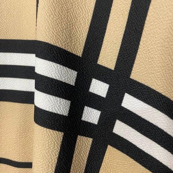 SHEIN Tan & Black Plaid Fit-and-Flare Dress w/ Pockets • Size Small - Picture 10 of 14